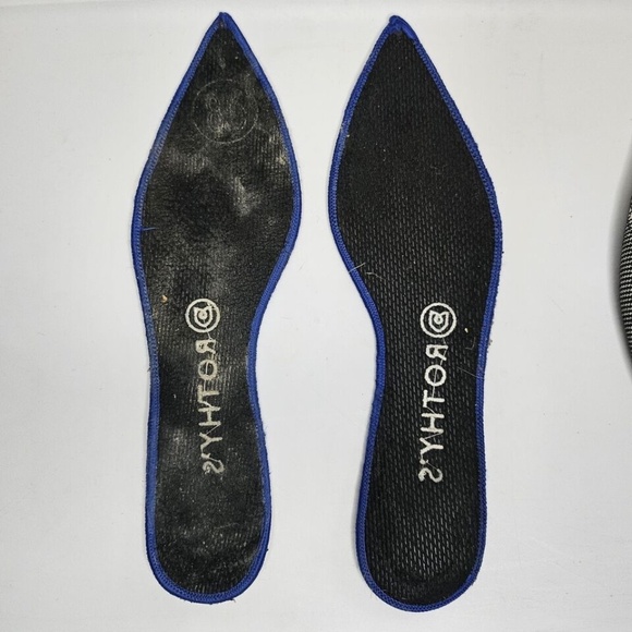 Womens Rothys The Point Black White Python Pointed Toe Ballet Flat Retired 8.5 - Picture 11 of 14